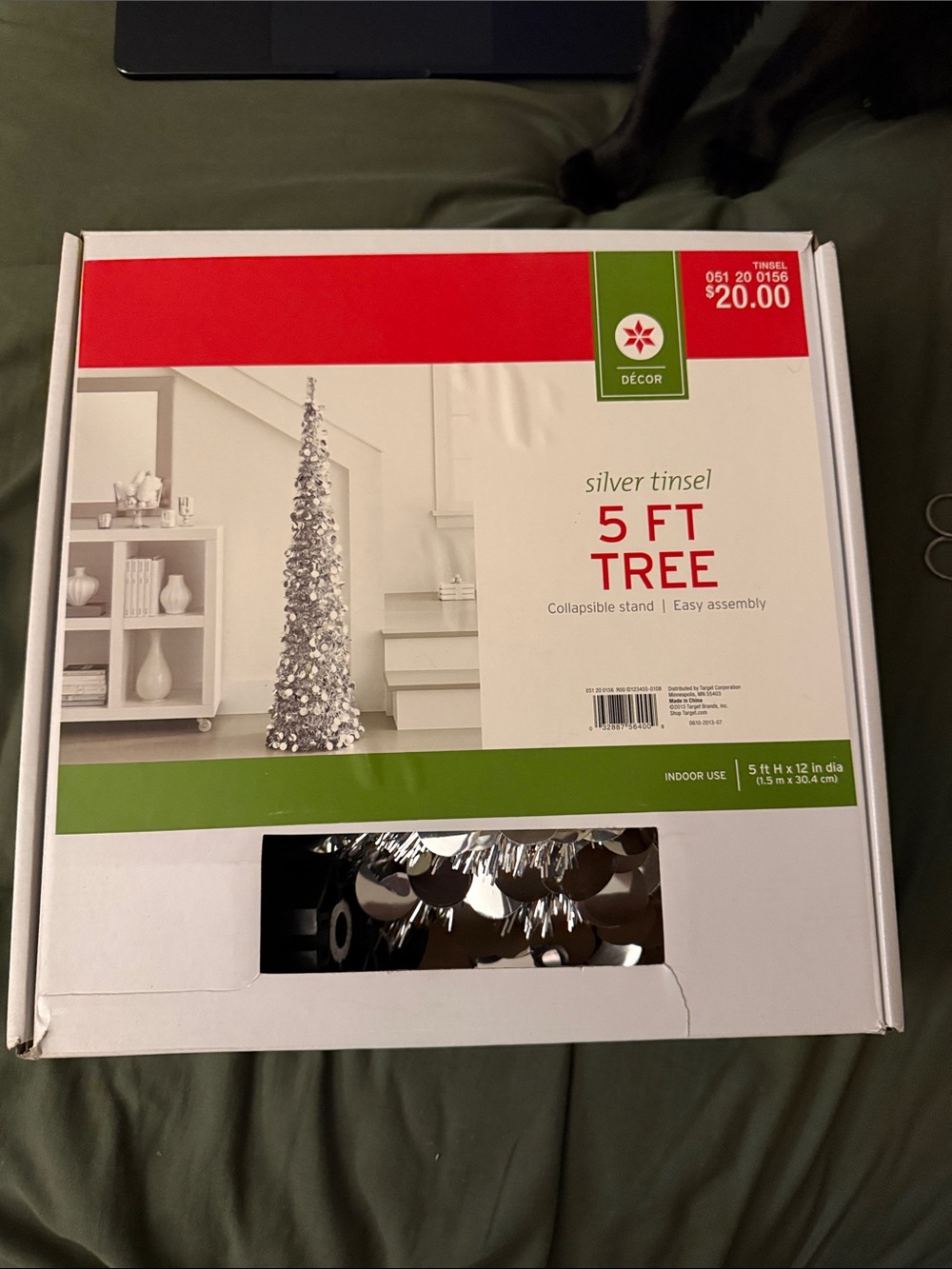 Target Silver Tinsel 5 ft Holiday Garland